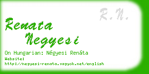 renata negyesi business card